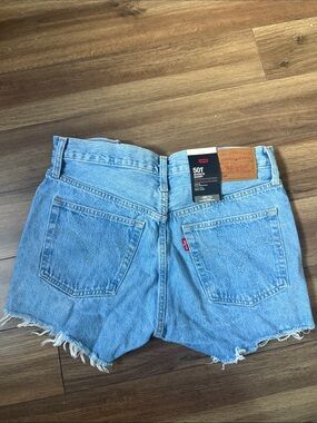 Levi's 501 Light Blue Denim Cutoff Shorts